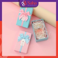 Vente chaude Coffret en papier kraft personnalisé Emballage biodégradable OEM Cosmétiques Bijoux Idée cadeau de Noël coloré Échantillon gratuit
