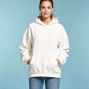 Sudadera con capucha de gran tamaño de alta calidad para mujer, holgada, Polar, con hombros caídos, transpirable, respetuoso con el medio ambiente, ropa de calle a prueba de viento - Product Image 2