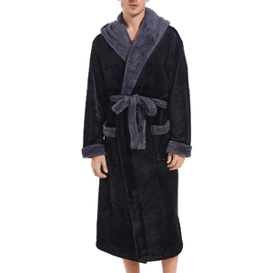 100% longues fibres coton éponge tissu peignoir confortable respirant classique luxe Robes pour hommes femmes grande taille thermique - Product Image 1