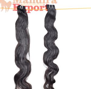 100% vente en gros vendeur vierge pas de traitement chimique Bodywave faisceaux non transformés Extensions de cheveux humains du Temple indien - Product Image 6
