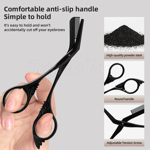 Tijeras de recorte de pestañas de cuidado personal con peine para definición de pestañas y uso seguro - Product Image 3