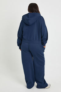 Ensemble de survêtement décontracté pour femme en coton brodé de dentelle de haute qualité, 2 pièces, pour l'hiver, vente en gros - Product Image 4