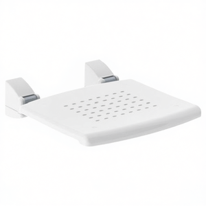 Asiento Plegable de Pared Blanco de 42x51cm, Equipo de Seguridad para Baño con Carga Máxima de 125 kg PR WS PP BX - Product Image 3