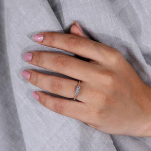 ทางเลือกที่สง่างามสำหรับผู้หญิง3-หินแล็บแหวนแต่งงานเพชรที่สมบูรณ์แบบเครื่องประดับครบรอบของขวัญแหวนหมั้นที่ยอดเยี่ยม - Product Image 6