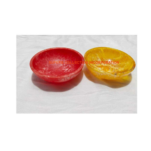 Bol de service de table de restaurant d'hôtel à la maison bols de fruits et de salade de vénus en résine ronde fantaisie écologique avec texture tourbillonnante - Product Image 4