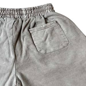 Ensemble short 2 pièces en coton High Street, ensemble de jogging teint uni, survêtement, ensemble t-shirts et shorts en coton à col rond, vêtements d'été - Product Image 2