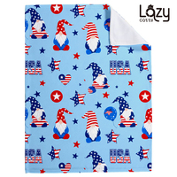 Couverture en flanelle douce personnalisée pour la fête de l'Indépendance, sublimation, 100% polyester, pour cadeaux d'entreprise et décoration intérieure