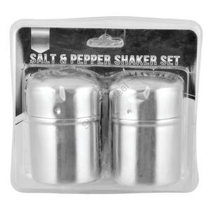 2-Piece Stainless Steel <b>Salt</b> & Paper <b>Shaker</b> Set Herb & Spice Tools - Product Image 1