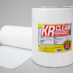 Krclean Lingettes de service alimentaire durables blanches 30x30 320 feuilles, réutilisables et nettoyantes pour l'environnement - Product Image 5