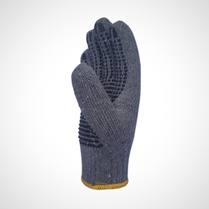 ถุงมือนิรภัยกันลื่นเป็นมิตรกับสิ่งแวดล้อมพร้อมเส้นด้ายถักนิตติ้งสีดำทำงานในอุตสาหกรรมฟังก์ชั่นป้องกันการกระแทก - Product Image 2