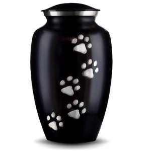 Urna de Metal para mascotas de estilo americano clásico con grabado de pata Suministro superior para cenizas humanas adultas para entierro funerario y cremación - Product Image 2