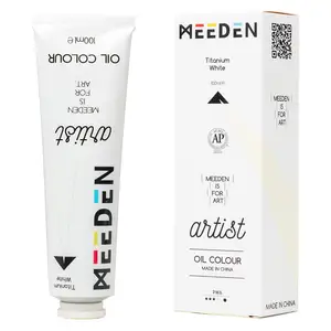 MEEDEN-Tubos de pintura al óleo de 100ml (3,38 oz), pinturas artísticas a base de aceite, de cuerpo pesado, de titanio blanco