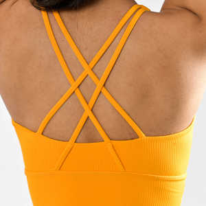 Sujetador Deportivo Acanalado de Primera Calidad para Mujer con Logotipo Personalizado, Diseño Elegante en la Espalda, Tela Suave, Servicios OEM, Cómodo para Gimnasio y Uso Diario - Product Image 4