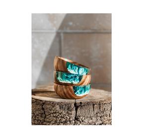 Best Quality <b>Resin</b> Finished Wooden Serving Bowl <b>for</b> Home Wares and Kitchen Handmade <b>for</b> <b>Table</b> <b>Top</b> High Quality Wood - Product Image 6