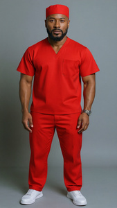 Conjunto de uniforme médico para hombre, Camisa cómoda con cuello en V y pantalones con cordón para médico, enfermera, Hospital, clínica, ropa de trabajo - Product Image 5