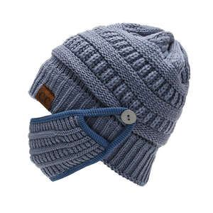 Bonnet d'hiver ample personnalisable avec masque, en spandex/coton, unisexe adulte - Product Image 3