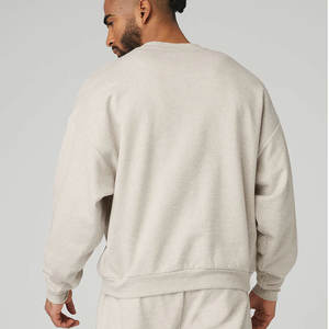 Pull bon marché de couleur unie avec broderie personnalisée, sweat à capuche ample pour hommes d'automne et d'hiver, sweatshirts thermiques à manches longues - Product Image 3