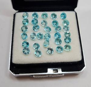 Pierre de Coupe Ronde en Apatite, de Qualité Supérieure, pour la Fabrication de Bijoux, Lot de 25 Pièces, 5 mm - Product Image 1