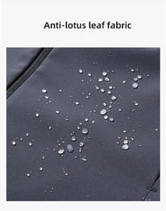 Veste de randonnée extérieure imperméable à l'eau pour capuche coupe-vent de printemps avec fermeture à glissière et décoration de broderie - Product Image 2