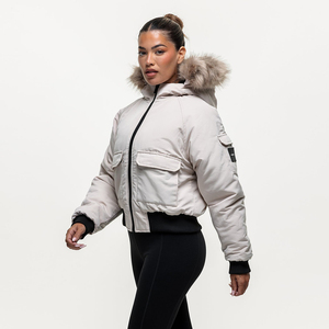 Chaqueta de Nailon Acolchada Gruesa, Impermeable, Ecológica, Estilo Bomber, con Capucha, Larga, Informal y Moderna, Nueva Colección Invierno 2026 - Product Image 2