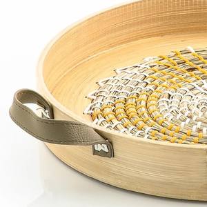 Top vente bambou paniers de rangement décoratifs maison nourriture salle à manger bohème Style minimaliste à la main écologique multifonction - Product Image 3