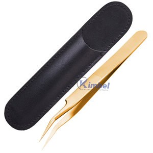 Vente en gros de pinces à cils personnalisées de haute qualité à pointe en fibre incurvée forte - Product Image 3