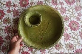 Assiettes indiennes faites à la main en forme de feuille Assiettes et bols biodégradables écologiques Vaisselle bio Fête Mariage Événement Naturel Pattal Fait - Product Image 2