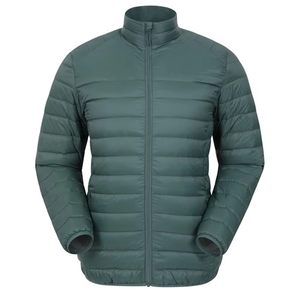 OEM ODM Hooded Canvas Puffer <b>Jacket</b> Custom Front Logo Lightweight Winter Coat Warm Outerwear for Men Women - Product Image 5
