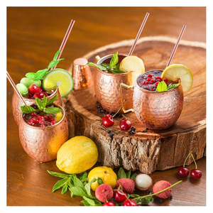 แก้วมักทองแดงมอสโกมิวล์ถ้วยเคลือบทองแดงขนาด17oz 20oz ทำด้วยมือจากอินเดียทำด้วยมือแก้ว18/8 - Product Image 6