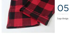 Pantalon de pyjama en toile et flanelle fiable pour adultes et garçons, vêtement de nuit décontracté, taille à cordon, motif à carreaux, léger, non tissé - Product Image 4