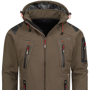 Musthave Polyester High Quality Softshell Zipper Hooded Jacket Men Indemand Outwear <b>Water</b> & Windproof Jacket With Custom Logo - Product Image 1