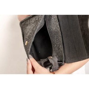 Luxurious 100% Genuine Leather <b>Shoulder</b> Bag for Women Single <b>Strap</b> Embroidery Decoration Portable Directly Sourced from India - Product Image 4