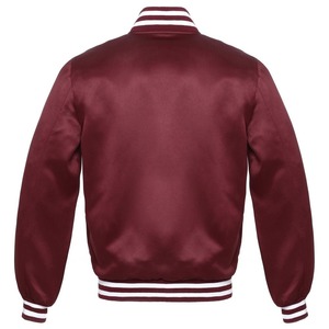 Custom Jacket Varsity 2025 Wholesale Men Custom Satin Baseball Jacket Letterman Blank Varsity Jacket - Product Image 2
