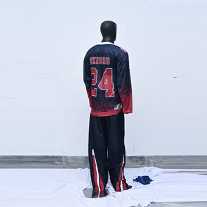 Ropa deportiva de hockey sobre hielo para hombres profesionales Uniforme cómodo de secado rápido a precios baratos Opción de nombre del equipo OEM - Product Image 6