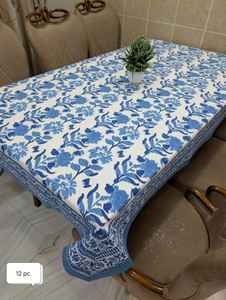 Design floral main bloc imprimé 100% couverture de Table en coton écologique conception artisanale nappe lavable nappe artisanale - Product Image 3