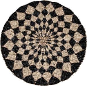 Factory Wholesale custom Handmade Glass Beads <b>Round</b> Beaded Placemats, Beaded Table Runner, Beaded Table <b>Place</b> <b>Mat</b> Manufacturer - Product Image 2