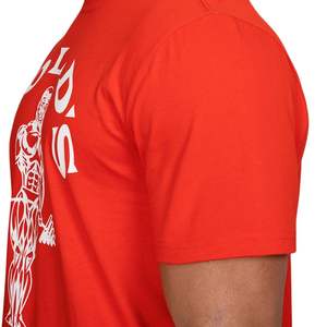 Muscle Joe Sports T-Shirt Red Organic Cotton Gym Shirt Breathable Activewear Bodybuilding Fitness Tee Regular Fit Golds Gym - Product Image 5