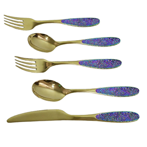 Bonne qualité moins cher plaqué argent couteau fourchette cuillère couverts de luxe en acier inoxydable ensembles pour mariage Restaurant hôtel - Product Image 5