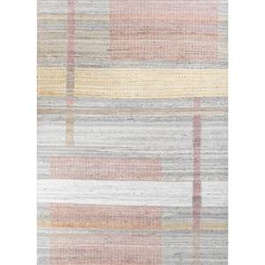 พรมขนสัตว์ถักมือสีเบจน้ำตาล Blythe รุ่น AKWL-1163 พรมอัฟกันสำหรับตกแต่งบ้าน พรมลายเรขาคณิตสไตล์โบโฮสำหรับห้องนั่งเล่นและทางเดิน - Product Image 1