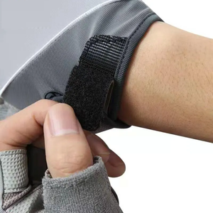 ถุงมือหนังครึ่งนิ้วสำหรับผู้ชาย, ถุงมือป้องกันมือมอเตอร์ครอสถุงมือขี่จักรยานแข่งมอเตอร์ไซด์ - Product Image 6