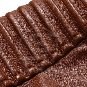 Chaqueta de cuero para hombre de ajuste holgado con cremallera completa, talla grande, para invierno, venta al por mayor - Product Image 4