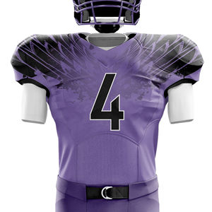 Ensemble d'uniformes de football américain à manches courtes respirantes avec impression par sublimation, motif 3D, couleur personnalisée pour les équipes - Product Image 2