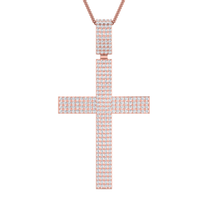 Venta al por mayor 14K oro real diamante colgante fino Rikhava diamantes colgante para boda compromiso moda colgantes encantos - Product Image 1