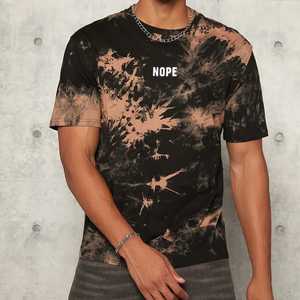 Camiseta de Hombre con Lavado Ácido, 100% Algodón, Cuello Redondo, Corte Regular, Tejido de Punto, Estilo Casual Urbano - Product Image 5
