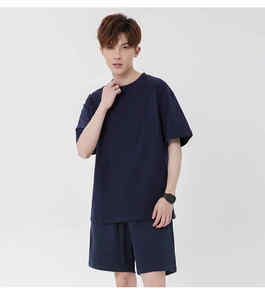 Ensemble de vêtements de sport d'été grande taille pour hommes séchage rapide respirant thermique avec techniques imprimées haut à manches courtes short de sport - Product Image 2