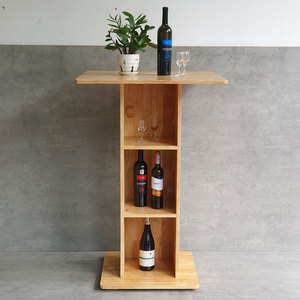 Combo Set 70cm Square Wood <b>Bar</b> <b>Table</b> <b>and</b> 2 <b>Stools</b> for Basement Restaurant Hotel Furniture CBCF304 - Product Image 5