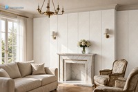 Panneau mural en PVC à trous carrés 400 mm 8 mm haute résistance imperméable pour revêtement mural intérieur commercial
