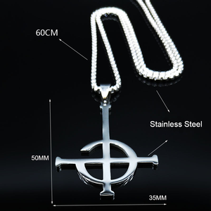 Nuova Collana Trendy con Ciondolo a Croce Ghoul <span class=keywords><strong>Senza</strong></span> <span class=keywords><strong>Nome</strong></span> in Acciaio Inossidabile Placcato Oro per Uomo - Product Image 4