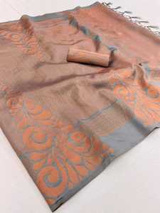 Collection de vêtements de mariage et de fête pour femmes Saree Blouse en soie avec cuivre Zari Work Indien Exportateur et fournisseur de la mode féminine - Product Image 6