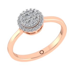 แหวนหมั้นเพชรรัศมี14K สีโรสโกลด์ที่เติบโตในห้องปฏิบัติการที่เรียบง่าย - Product Image 1